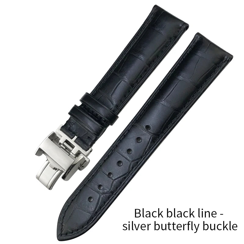 Cinturino per orologio in pelle di alligatore americano, in pelle di coccodrillo, 16mm 18mm 19mm 20mm 21mm 22mm, per cinturino per orologio Longines Master L2 L3 L4 L5