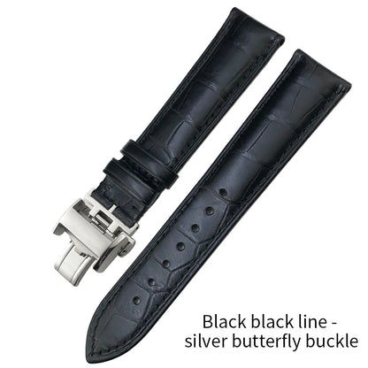 Cinturino per orologio in pelle di alligatore americano, in pelle di coccodrillo, 16mm 18mm 19mm 20mm 21mm 22mm, per cinturino per orologio Longines Master L2 L3 L4 L5