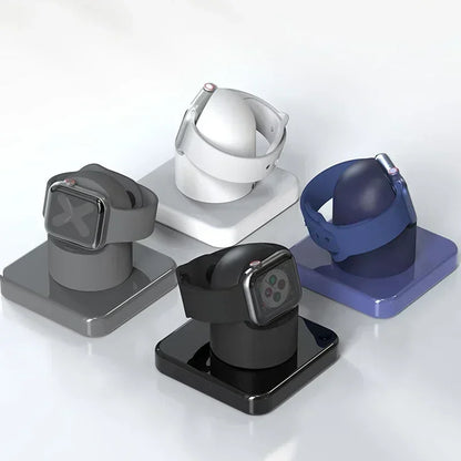 Supporto per caricabatterie Apple Watch Series Ultra/8/SE2/7/6/SE/4/3 49mm/45mm/44mm/42mm/41mm/40mm/38mm, Modalità Comodino in Silicone Resistente