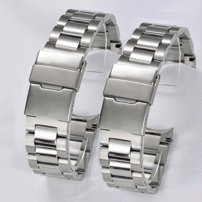 21MM Curved End Stainless Steel Bracelet for Longines Concas Master Conquest Hydro Conquest L3.642.4 L3.781.4 Watch Bands