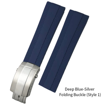 Bracelet de montre en caoutchouc et Silicone, 20mm 21mm 22mm 23mm 24mm, pour Breitling Superocean Avenger professionnel, bleu blanc vert