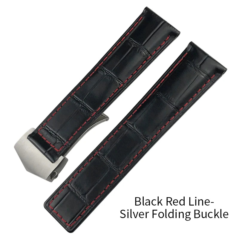 Bracelet de montre en cuir 19mm 20mm 21mm 22mm 23mm 24mm pour F1 TAG HEUER formule 1 Aquaracer CARRERA MONACO AUTAVIA bracelet de montre en peau de vache