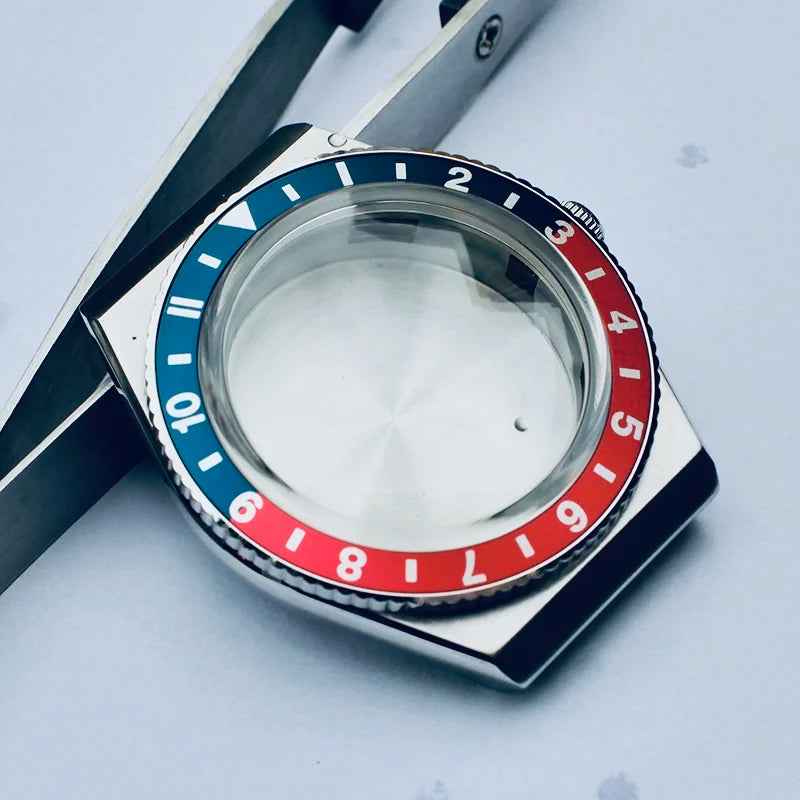Boîtier de montre vintage en acier, 38.5MM, lunette en cristal à bulle, adapté au mouvement NH35 NH36 NH34