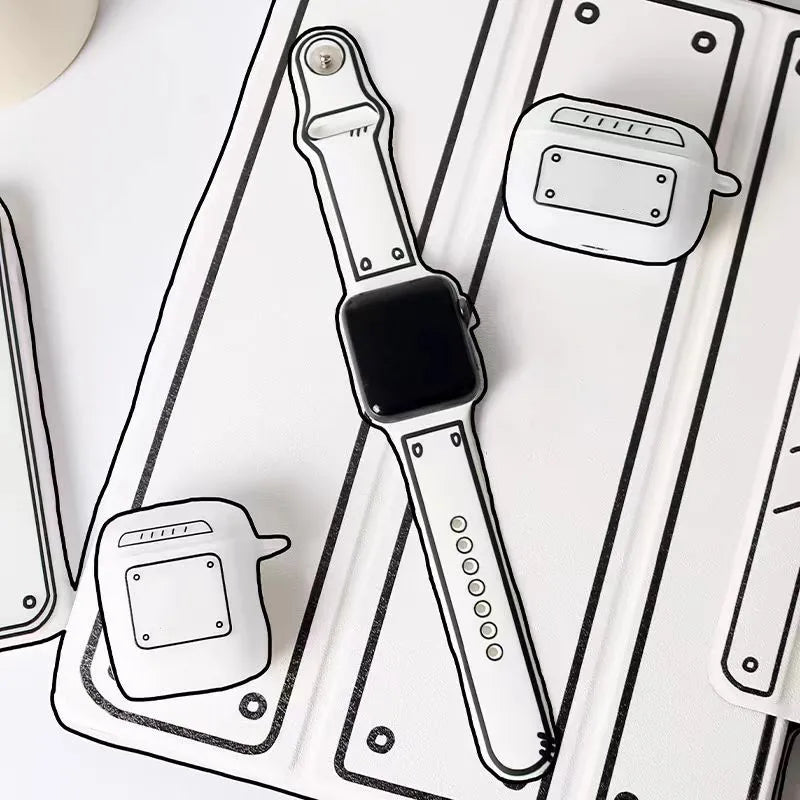 Silicone Band and Case for Apple Watch 38mm 40mm 41mm 42mm 43mm 44mm 45mm 46mm 49mm iWatch Series 11 10 9 8 7 6 5 4 SE Ultra