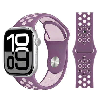 Bracelet en Silicone pour bracelets de montre Apple 46mm 44mm 45mm 40mm 41mm 42mm, Bracelet de Sport Correa iWatch série 11 10 9 SE 8 7 6 5