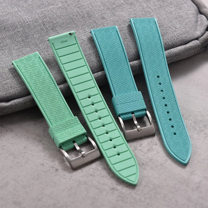 Premium FKM Rubber Watch Band 20mm 22mm Quick Release Diving Waterproof Watch Straps Soft Durable Unisex FPM Bracelets