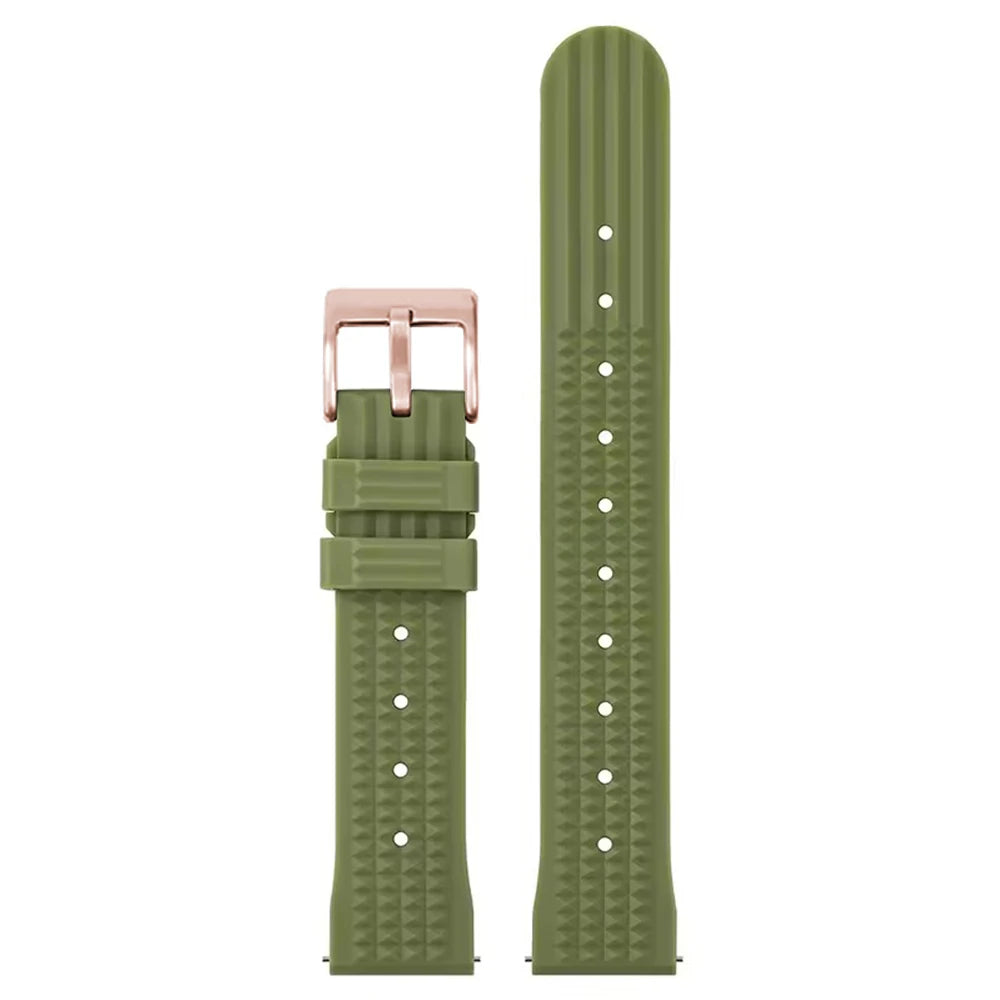 Watchdives – bracelet de montre gaufré en caoutchouc souple de qualité supérieure, 20mm 22mm, bracelet de remplacement à dégagement rapide, bandes unisexes durables en caoutchouc de Silicone