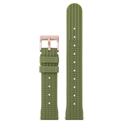 Watchdives – bracelet de montre gaufré en caoutchouc souple de qualité supérieure, 20mm 22mm, bracelet de remplacement à dégagement rapide, bandes unisexes durables en caoutchouc de Silicone