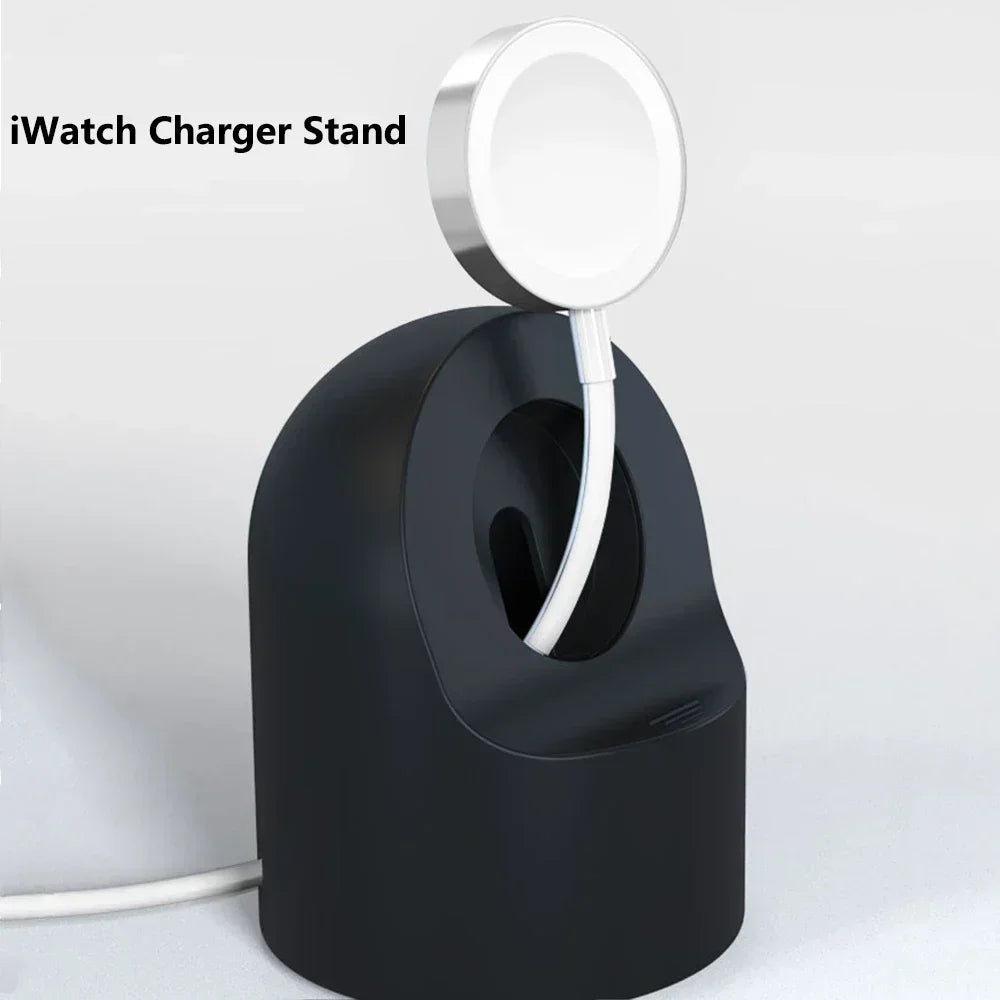 Supporto per caricabatterie Apple Watch Series Ultra/8/SE2/7/6/SE/4/3 49mm/45mm/44mm/42mm/41mm/40mm/38mm, Modalità Comodino in Silicone Resistente