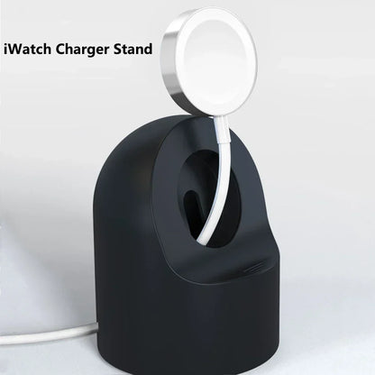Supporto per caricabatterie Apple Watch Series Ultra/8/SE2/7/6/SE/4/3 49mm/45mm/44mm/42mm/41mm/40mm/38mm, Modalità Comodino in Silicone Resistente