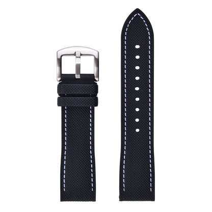 Bracelets de montre FKM en cuir hybride de qualité supérieure, 20mm 22mm, en caoutchouc fluoré FPM, étanche, unisexe pour chaque marque de montres de plongée