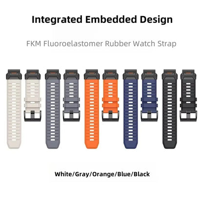 22mm 26mm FKM Fluoroelastomer Rubber Smart Watch Strap suitable for Garmin Fenix 8/7X/7 Pro/965/955 and Instinct 3 watch band