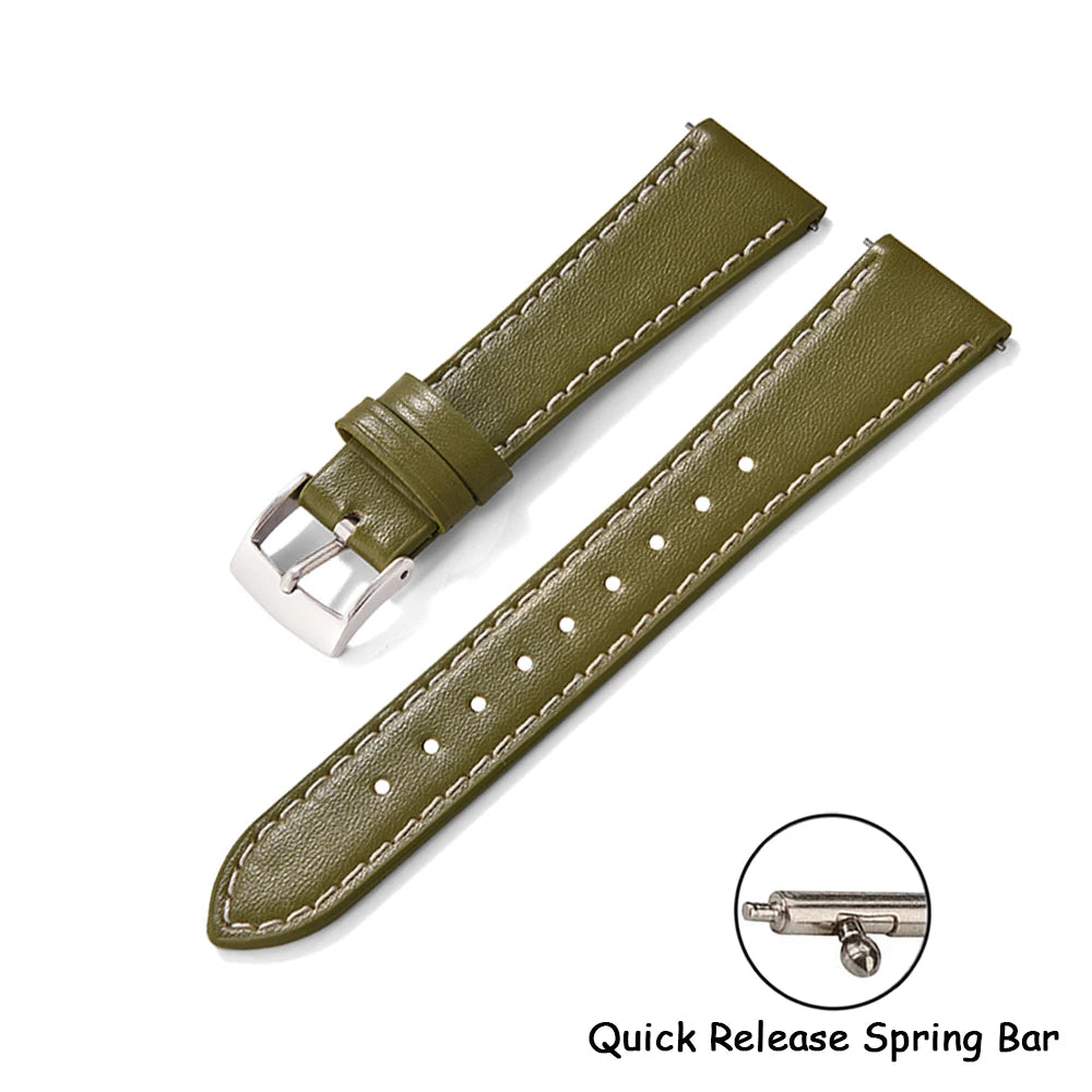 Cinturino in pelle 20mm 22mm a sgancio rapido universale orologio braccialetto in morbida pelle per uomo e donna per Omega Seiko Cartier