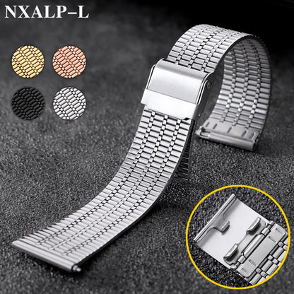 Thin and breathable stainless steel watch bands, 20mm 22mm, for women and men, metal, quick-release, for Huawei watches