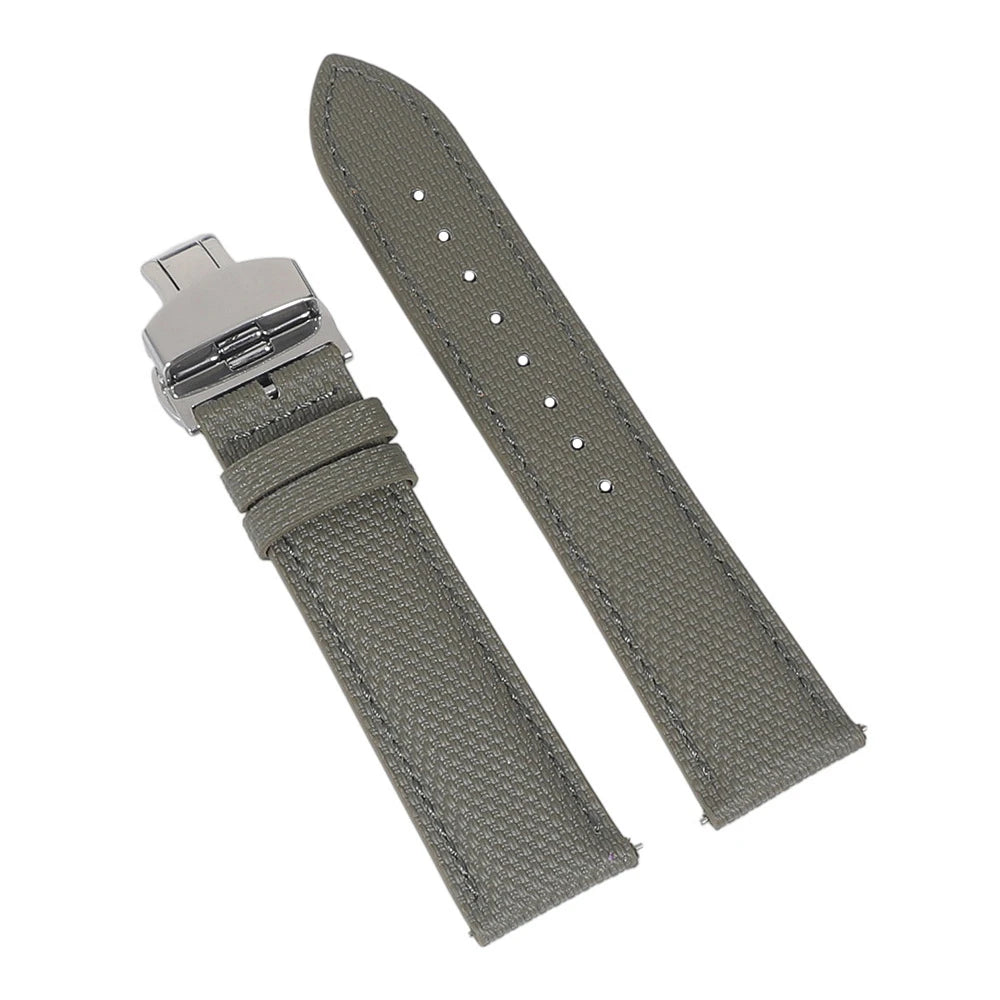 Bracelet de montre en toile de voile à dégagement rapide FKM 20mm 22mm, texture toile de voile, caoutchouc, cuir, accessoires de bracelet de montre