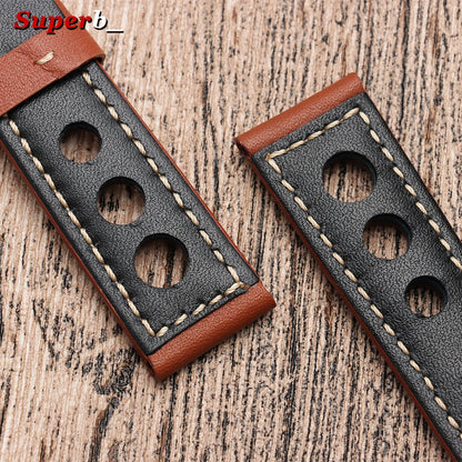 Bracelet de montre Vintage en cuir de vache, 20mm 22mm 24mm 26mm, bracelet de montre en cuir véritable pour femmes et hommes, ceinture avec boucle ardillon