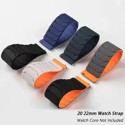 Bracelet magnétique en Silicone, 20 22mm, pour Huami AMAZFIT BIP 6 5 UNITY, pour Redmi 5 3 Active/Lite, pour Amazfit T-Rex 3 Pro 48mm