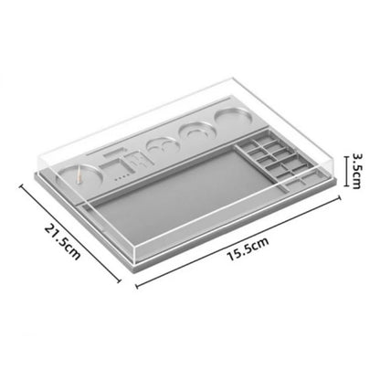 High-end watch parts storage box, with anti-dust transparent acrylic lid, watchmaker repair tray