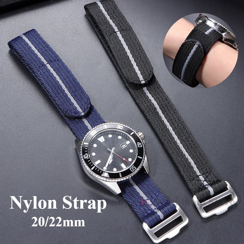 Bracelet de montre en Nylon pour Bracelet de montre Tudor Bracelet en tissu de toile tissé pour Seiko hommes femmes remplacement Bracelet de Sport militaire 20 22mm