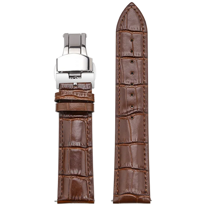 Bracelet en cuir véritable de vache pour Seiko Tissot, bracelet de montre universel à dégagement rapide 12 13 14 15 16 17 18 19 20 21 22 23 24 26mm