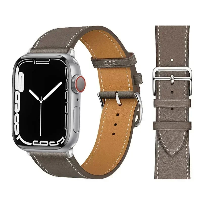 Bracelet de montre en cuir pour bracelets de montre Apple 46mm 44mm 41mm 45mm 38-42mm 40mm 49mm bracelet iWatch série 10-Ultra 9-8-7-SE-6-5-4-3