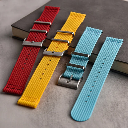 Deux pièces nouveau bracelet de montre en Nylon nervuré à dégagement rapide 18mm 20mm 22mm bracelet de montre Bracelets accessoires pour Bracelets militaires
