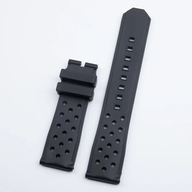 22/24mm Soft Silicone Watch Strap for Tag Heuer, Racing F1 WAZ2113, Sport, Diving, Waterproof Rubber Band with Pin Buckle for Men