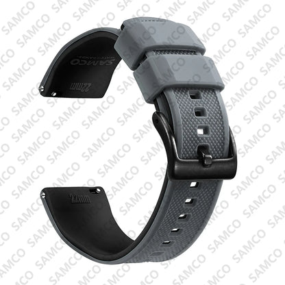 Bracelet de montre en Silicone de qualité supérieure, 18mm 20mm 22mm, à dégagement rapide, en caoutchouc, de remplacement
