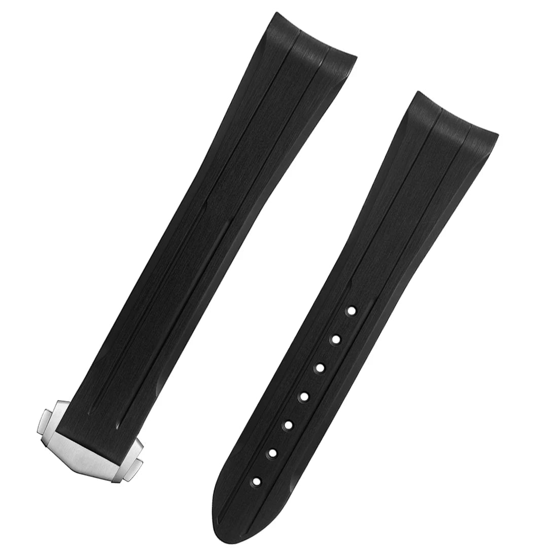 Cinturino in gomma di silicone liquido, adatto per l'edizione comune Omega x Swatch, interfaccia ad arco da 20 mm/Speedmaster/cinturino per orologio con fasi lunari