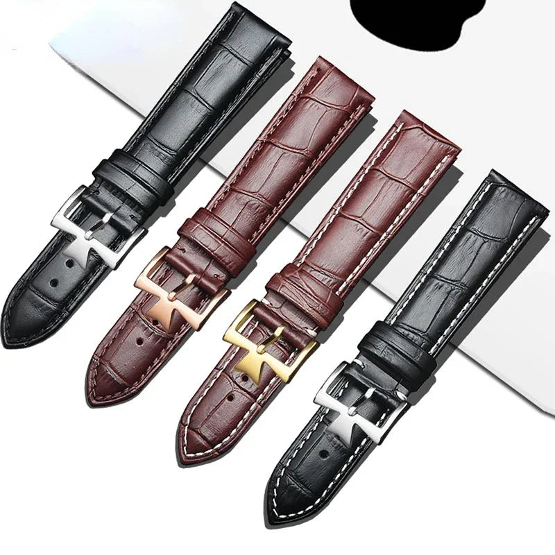 Cinturino universale in pelle da uomo, cinturino con motivo coccodrillo, primo strato, VachAndervc Constantin Heritage, 19mm, 21mm