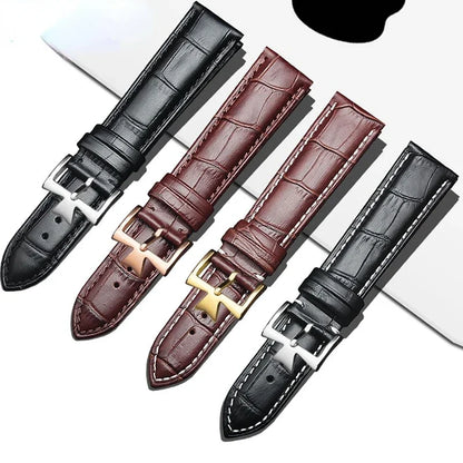 Cinturino universale in pelle da uomo, cinturino con motivo coccodrillo, primo strato, VachAndervc Constantin Heritage, 19mm, 21mm
