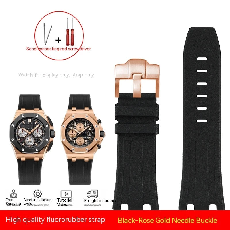 Cinturino per orologio da uomo in gomma, Audemars P Royal Oak Offshore, 42mm, 28mm, 15703, 15710, 26470, 28mm, con attrezzi