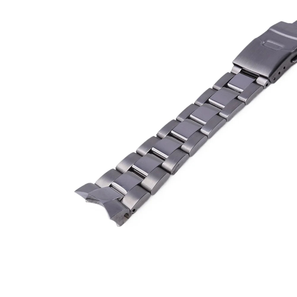 Cinturino per orologio in acciaio inossidabile argento 22 mm con estremità curve per Seiko 5 SKX007/SKX009/SSK001/SSK003/SSK005/SRPD51/53/55/57/59 di Rolamy