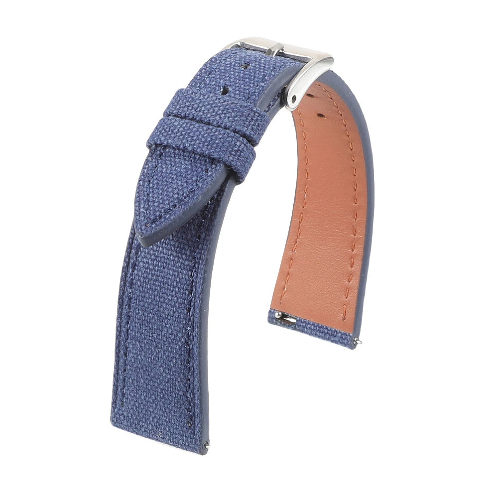 Quick-release thin canvas watch strap, made of vintage nylon fabric, 20mm 22mm, retro style, men's belt accessories