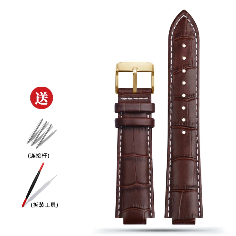 Cinturino dedicato per orologio LV serie Drum Q1121 per uomo e donna, cinturino in vera pelle Q114k.