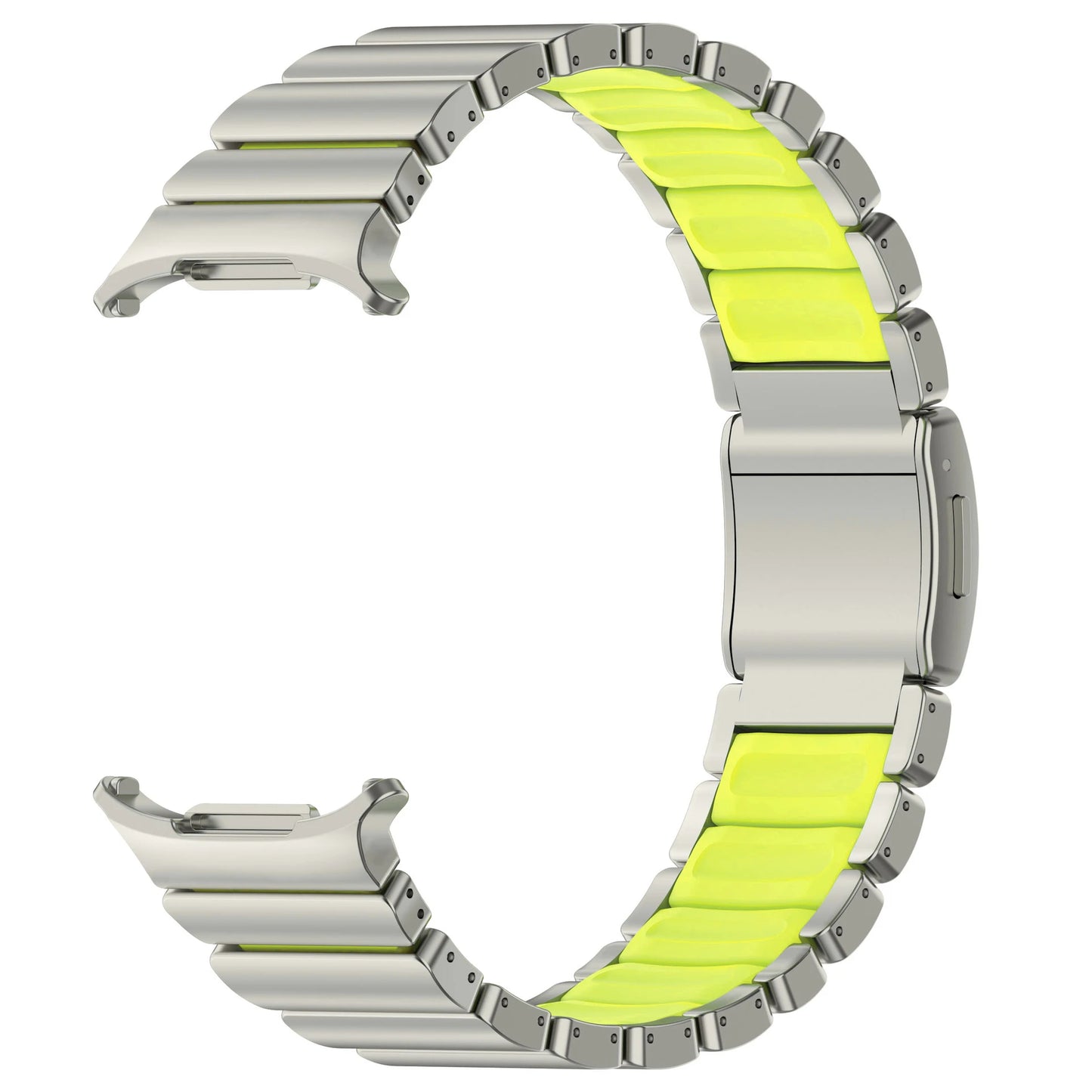 Luxury Titanium Magnetic Bracelet for Samsung Galaxy Watch Ultra 47mm, Silicone Strap for Galaxy Watch 8 40 44 Classic 46