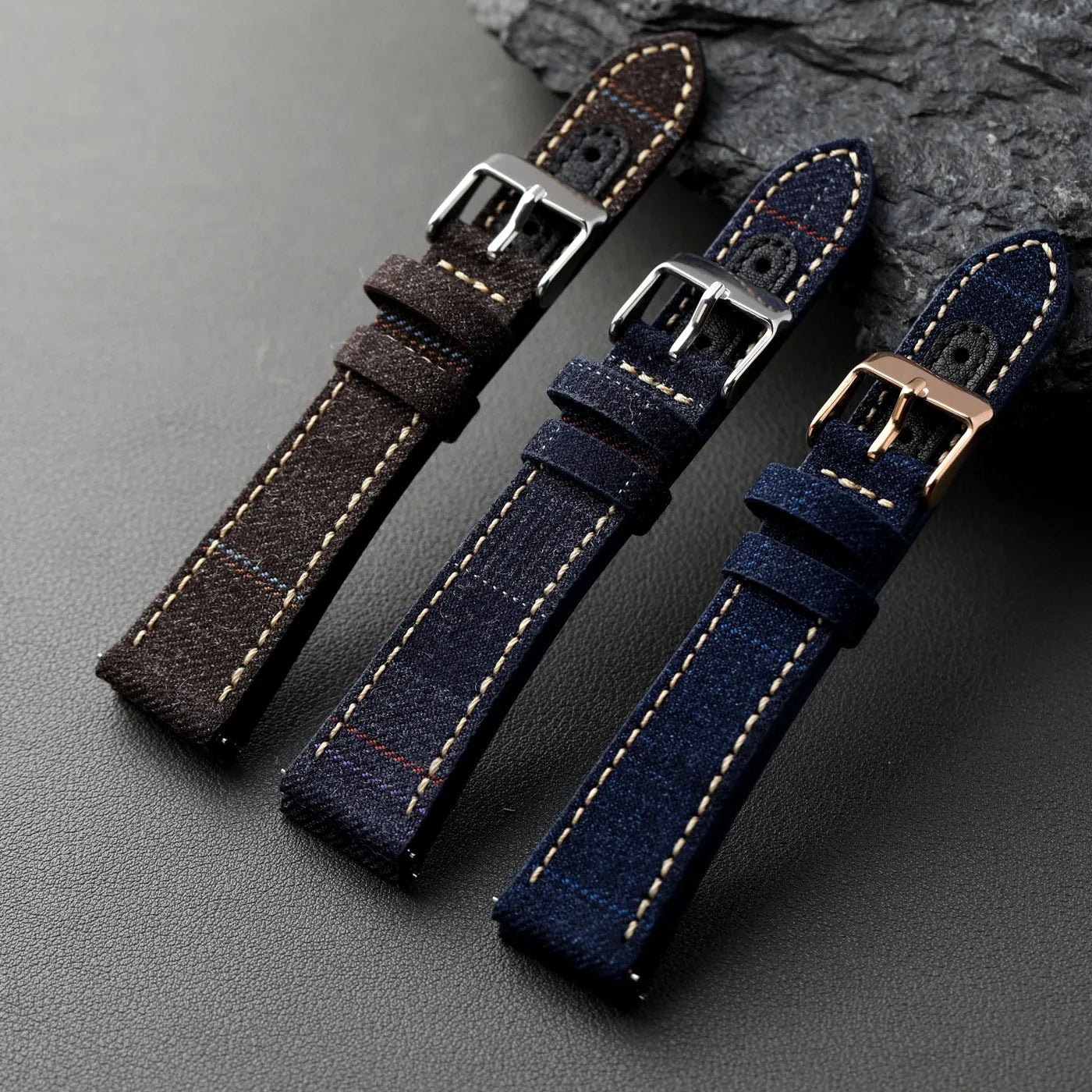 Handmade Formal Soft Quick Release Retro Style Men's Leather Watch Strap 18 19 20 21 22MM