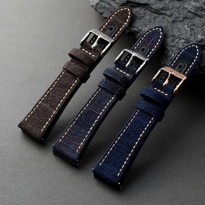 Handmade Formal Soft Quick Release Retro Style Men's Leather Watch Strap 18 19 20 21 22MM