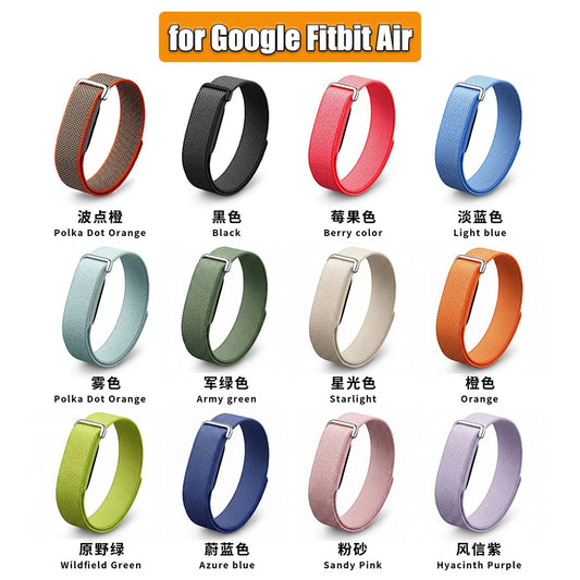 Sport-Uhrenarmband aus geflochtenem Nylon für Google Fitbit Air, schnell trocknend, atmungsaktiv, Zubehör für Damen und Herren