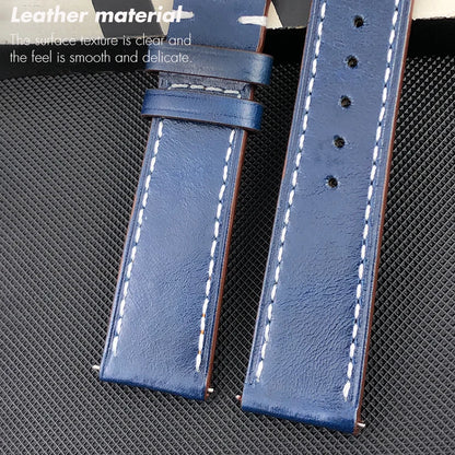 Bracelet de montre en cuir véritable pour hommes, à dégagement rapide, 19mm 20mm 21mm 22mm, pour IWC Portugieser Pilot montres Portofino, bracelet de montre en cuir de vache