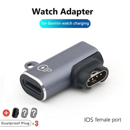 Adaptateur Portable de chargement de Type C/Micro USB/iOS, pour Garmin Fenix 7 7S 7X 6 6S 6X 5 5s 5X Venu 2 2S, convertisseur de chargeur de montre intelligente