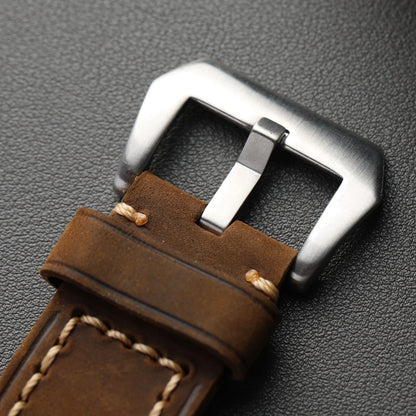 Handmade first layer cowhide watch strap, 20, 22, 23, 24MM, vintage brown leather watch band, suitable for men's watches