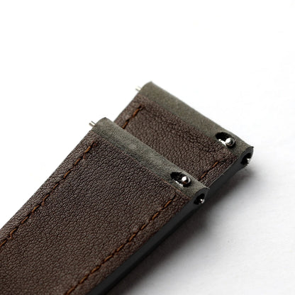 Bracelet en cuir givré fait à la main, 18 19 20 22MM, à dégagement rapide, en cuir de vache souple, vintage, bracelet de montre taille S/M pour hommes