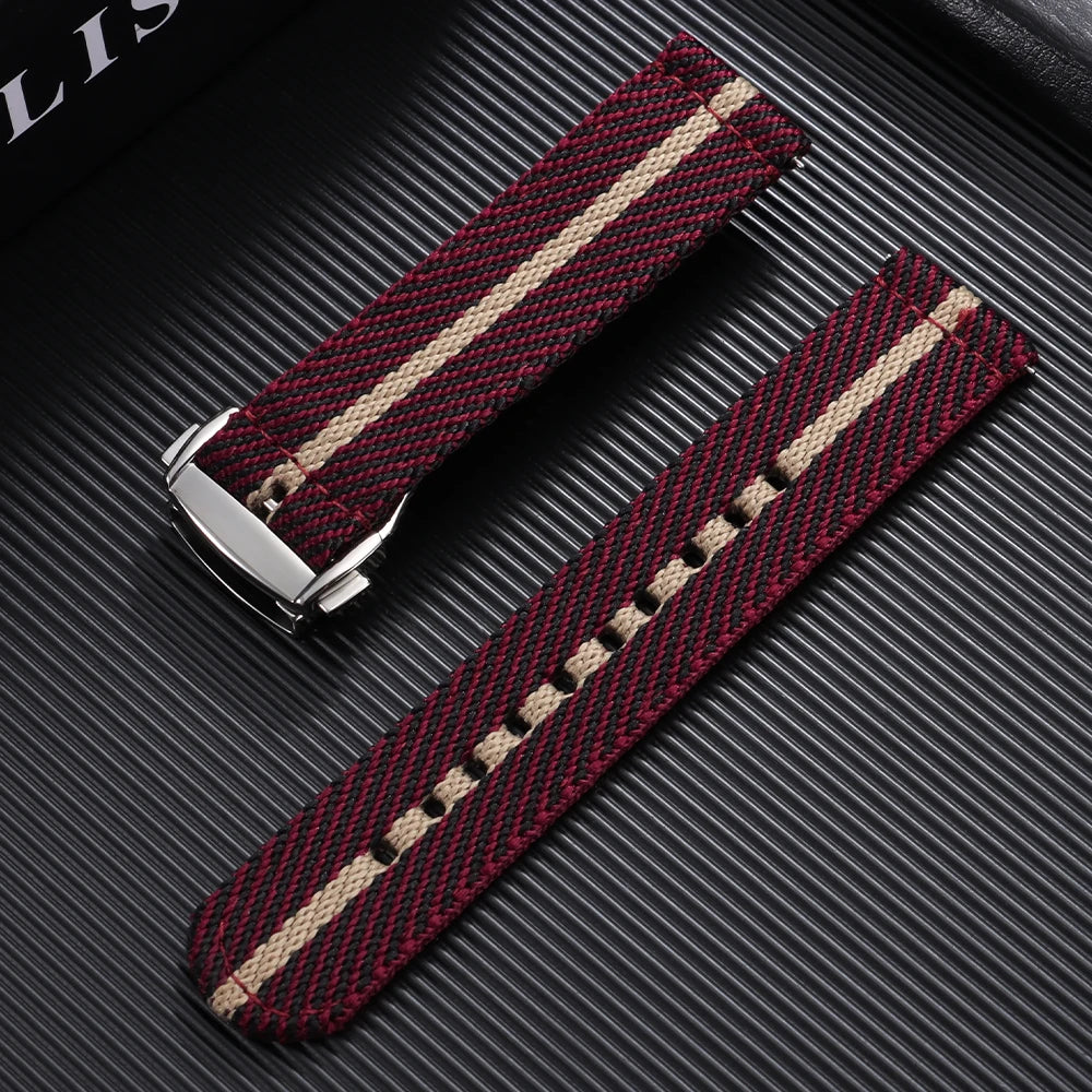 Cinturino per orologio in Nylon da 20 mm, sportivo, per Rolex, Tissot, Tudor, Seiko, cinturino di ricambio, Bracciali morbidi