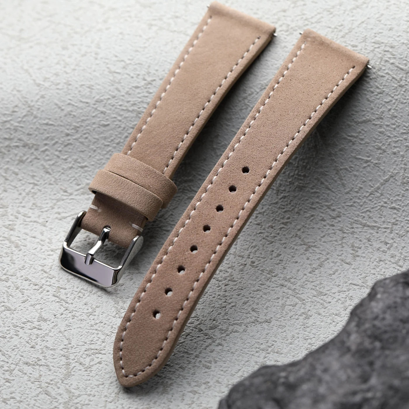 Bracciale fatto a mano in pelle smerigliata, 18 19 20 22MM, marrone grigio morbido, cinturino vintage in pelle bovina di primo strato, adatto per bracciale di orologio antico