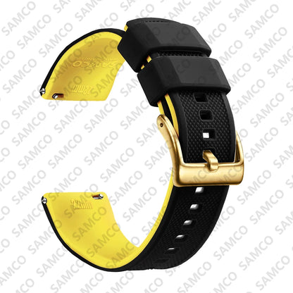Bracelet de montre en Silicone de qualité supérieure, 18mm 20mm 22mm, à dégagement rapide, en caoutchouc, de remplacement