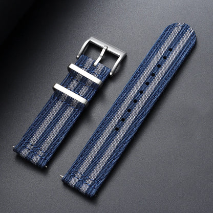 Bracelet en nylon côtelé 20 mm 22 mm pour Tudor pour Omega, bracelet de montre en toile tissée pour homme, noir, militaire, sport, à libération rapide