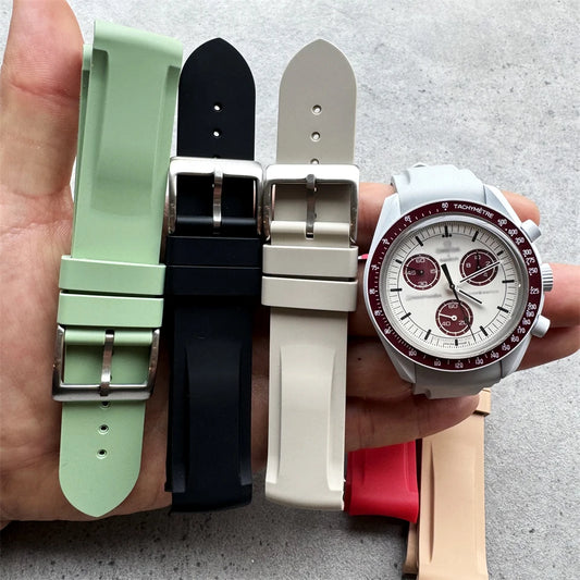 Cinturino per orologio in silicone nero cachi grigio caldo 20mm di alta qualità per cinturino Monnswatch Omega X Swatch