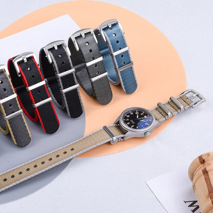 Premium Quality Nylon Fabric Seat Belts, 20mm 22mm, Army Sport Watch Straps, Durable Bracelets for Traditional Watches