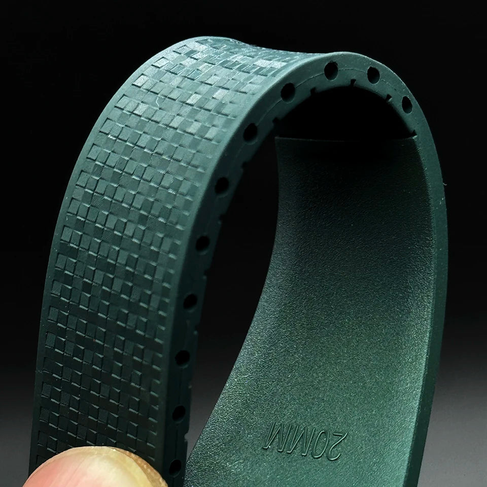 Cinturino per orologio in gomma FKM Premium - Adatto a tutte le marche - Lunghezza regolabile tramite taglio